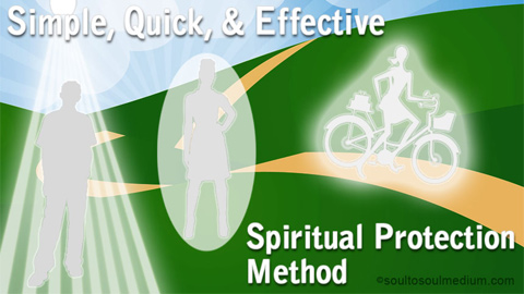 Outline of a man, woman, and child on a bike glowing with white light. They are on a green hill background with a tan colored path.