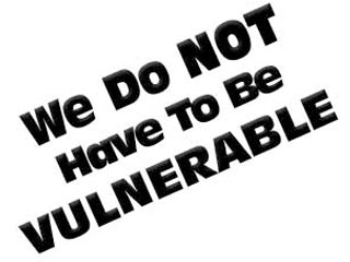 The words “We are not vulnerable”