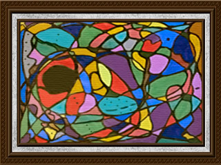sample image of a spirit tapestry for a spirit tapestry reading, it is a collage of colour and shapes